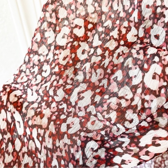 TED BAKER Vallyy Draped Cinched Waist Batwing Midi Dress Animal Print - Picture 12 of 13